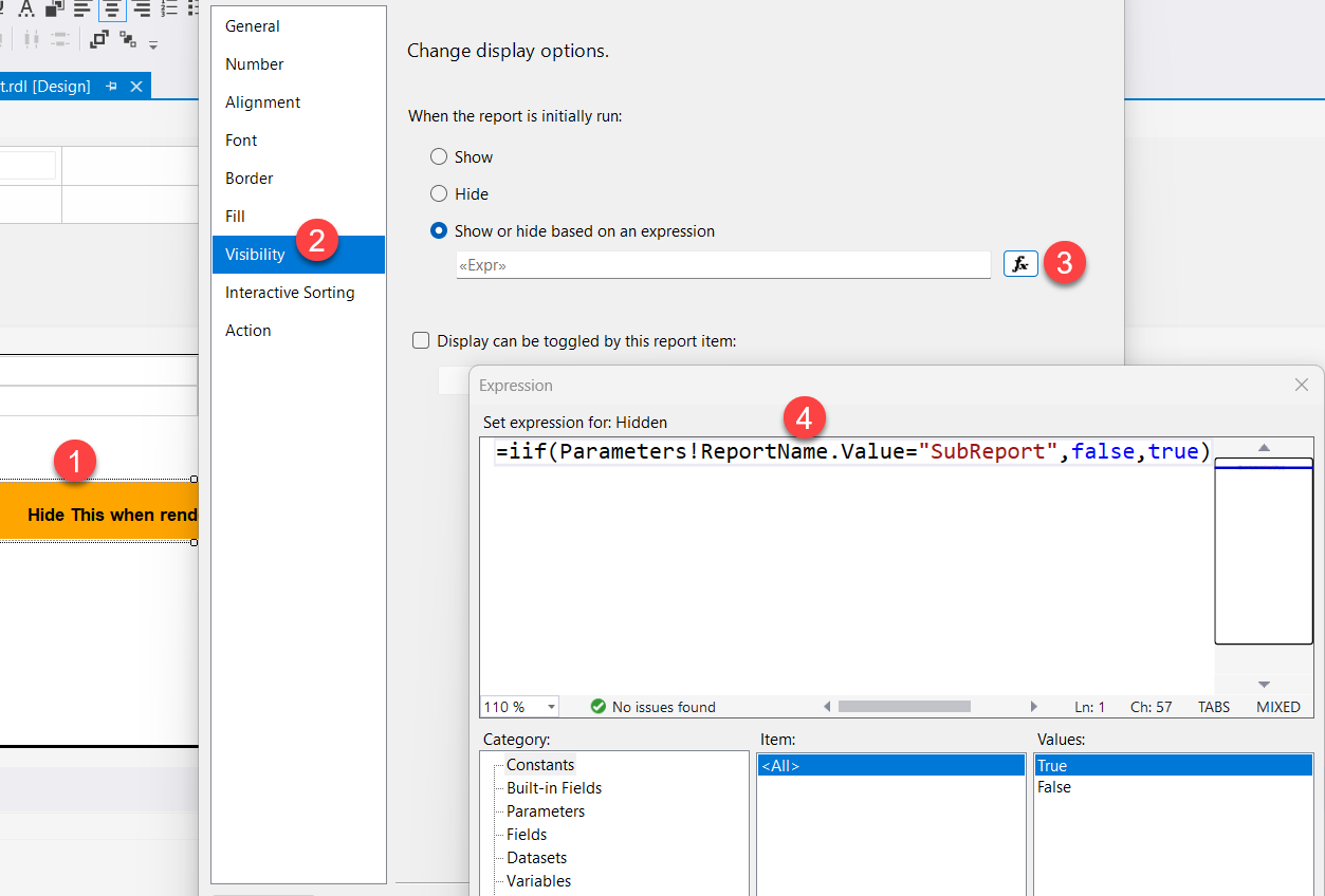 Hiding Subreport Text Box In Main Report HIMBAP